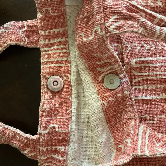 Roxy pink tote bag, with long strap. - Picture 3 of 5